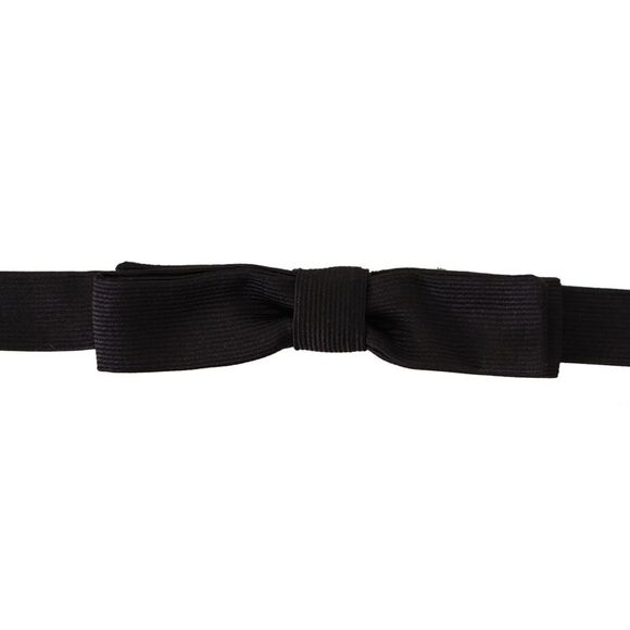 Dolce & Gabbana Blue 100% Silk Adjustable Neck Papillon Bow tie